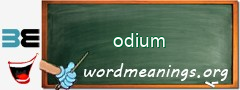 WordMeaning blackboard for odium